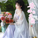 聽(tīng)月小筑【安娜的花園】原創(chuàng  )女春夏顯瘦刺繡法式蕾絲連衣裙新中式吊帶抹胸 法式連衣裙 S