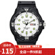 卡西歐(CASIO)學(xué)生運(yùn)動(dòng)手表男 簡(jiǎn)約防水兒童表日期星期樹脂皮帶手表 白盤黑色橡膠帶MRW-200H-7E