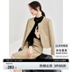 尚都比拉圓領(lǐng)小香風(fēng)外套一步裙套裝女秋冬時(shí)尚氣質(zhì)兩件套 卡其色 S 