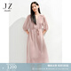 玖姿·安娜蔻優(yōu)雅氣質(zhì)極簡(jiǎn)風(fēng)100%桑蠶絲收腰連衣裙女2025夏季新款 粉紅 M