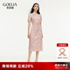 歌莉婭國風旗袍女夏季2025新款櫻花粉氣質新中式連衣裙1C3R4K14F 06D杏底印花 M