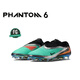 青訓新款PHANTOM 6暗煞GX3 高端FG長(cháng)釘小李子毒蜂比賽低幫足球鞋男女 PHANTOM 6黑綠低幫-FG長(cháng)釘 37