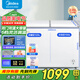 美的(Midea)雙溫冰柜家用冷藏冷凍兩用臥式電冰柜商用 雙頂開(kāi) 省電囤貨冷柜 BCD-220VM(E) 220L