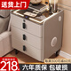 向向錦鯉智能床頭柜簡約現(xiàn)代儲物柜實木多功能無線充電指紋鎖巖板床頭柜 卡其【三色燈+無線+USB】60%選擇 實木抽屜款：寬50*深40*高58CM