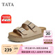 他她（TATA）復(fù)古厚底拖鞋女外穿涼拖勃肯鞋夏季W(wǎng)W801BT4 杏粉 36