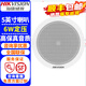 ?？低暎℉IKVISION）5英寸吸頂音響喇叭套裝 吊頂天花背景音樂(lè )音箱藍牙定壓定阻功放商鋪餐飲家用客廳會(huì )議公共廣播系統 5英寸定壓吸頂喇叭【6W】