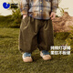 迷你巴拉巴拉男童褲子2025秋新品純棉寶寶復古寬松兒童聯(lián)名長(cháng)褲 卡其50645 90