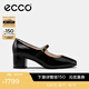 愛步（ECCO）瑪麗珍鞋女鞋 2025年夏季倪妮同款高跟鞋淺口單鞋 型塑290963 黑色29096301001 37