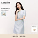 珂萊蒂爾【喬欣明星同款 玫瑰裙】2025新款簡(jiǎn)約連衣裙女優(yōu)雅氣質(zhì)收腰A字裙 淡群青 L