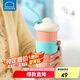 樂(lè)扣樂(lè)扣（LOCK&LOCK）陶瓷杯帶蓋馬克杯女可愛(ài)咖啡杯早餐辦公室水杯 粉色 510ml