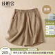 絲柏舍松緊腰休閑褲2025夏裝新款女時(shí)尚亞麻簡(jiǎn)約寬松闊腿短褲