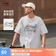 李寧短袖T恤文化衫男子夏季LOGO字母印花圓領(lǐng)運(yùn)動(dòng)服AHSU745