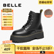 百麗（Belle）周雨彤推薦黑桃少女馬丁靴女休閑短靴B8K1DDD4 黑色-絨里 36 (230mm)