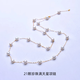 芙茉莉18k金淡水珍珠項鏈吊墜滿天星Au750鎖骨鏈情人節(jié)七夕節(jié)日禮物女 18k金21顆滿天星項鏈