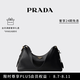 PRADA/普拉達【七夕禮物】女士Prada Aimée大號牛皮革單肩包手提包 黑色