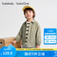 巴拉巴拉童裝薄外套幼童裝寶寶外套男童女童2025新款秋裝格子萌趣印花衣服 土灰綠40924 100
