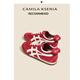 CAMILA KSENIA官網(wǎng)小c&k德訓(xùn)鞋女2025新款夏季運(yùn)動(dòng)鞋百搭平底板鞋真皮阿甘鞋子 紅色 37