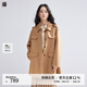播100%羊毛呢外套女商場(chǎng)同款小個(gè)子學(xué)院風(fēng)短款毛呢大衣BDQ9AD1591 O80陶土色 S