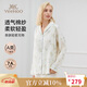 英氏【7A抑菌】月子服孕婦哺乳睡衣秋款家居服套裝雙層棉紗柔軟輕盈L
