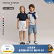 Teenie Weenie Kids小熊童裝24春夏款男女童純棉基礎(chǔ)款圓領(lǐng)T恤 藏青色 140 cm