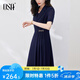 歐莎（OSA）氣質(zhì)OL職業(yè)西裝裙連衣裙子女夏季2025新款高級感連衣裙中長(cháng)款 藏藍色 S