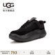 UGG春季新款系帶厚底圓頭老爹休閑鞋1166011BLK|黑色39