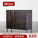 NORHOR英國Root Branch原版北歐表情/中古復(fù)古橡木FOY移門抽屜餐邊柜G 煙熏色 現(xiàn)貨 112x45x95cm