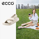 愛(ài)步（ECCO）女涼鞋 夏季軟底輕便耐穿厚底涼鞋 科摩系列206653 石灰色38