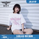 BOY LONDON【暗夜星辰】 秋季情侶款短袖燙鉆粉色老鷹T恤 N01003 白色 S