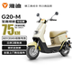 雅迪（yadea）電動(dòng)輕便摩托車長(zhǎng)續(xù)航60km鉛酸電池60V20Ah G20-M踏板電瓶車長(zhǎng)途通勤時(shí)尚男女電動(dòng)車 奶油白