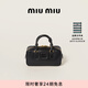 MIU MIU【禮物】繆繆女士Arcadie 牛皮革小號手提包斜挎包 黑色