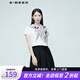 sdeer圣迪奧春季新品字母印花短袖T恤S20280139 白色/90 S 160