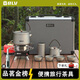 八驢 戶外便攜式旅行純鈦功夫茶具爐具鍋具露營全套裝備高檔送禮套裝 手提箱10件套（鈦泡茶壺）升級款