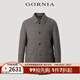 格羅尼雅（GORNIA）男士綿羊毛毛呢大衣格紋商務(wù)通勤時(shí)中年翻領(lǐng)外套男GBS22341195 灰色格紋 L