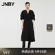 JNBY/江南布衣春夏連衣裙女棉質(zhì)氣質(zhì)優(yōu)雅V領(lǐng)短袖浪漫OL風(fēng)5O5G15700 001/本黑 M