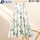 DGOV國風(fēng)穿搭碎花半身裙長裙夏2025新款氣質(zhì)遮胯夏季顯瘦長款A(yù)字裙 抹茶綠【后松緊】【75CM】（zt） M 【80-110斤】