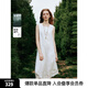 ELLE【ESTER HSU】白色提花無袖連衣裙女2025夏季新款優(yōu)雅背心裙 白色 L