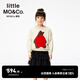 little MO&Co.親子裝 童裝25春裝新款女童圓領(lǐng)男童毛衣毛衫羊毛兒童 米白色 150 150/72