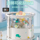 嬰兒游泳桶家用小孩浴桶新生兒童游泳池寶寶室內泡澡桶透明洗澡桶 蜜桃粉(洗浴大禮包+排水管)