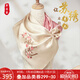 織錦樓真絲刺繡圍巾女長款手工蘇繡梅花絲巾桑蠶絲外搭中國風(fēng)披肩禮盒裝