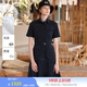 哈吉斯（HAZZYS）女裝 2025夏季新款女士【PHIZ系列】翻領(lǐng)工裝風(fēng)連衣裙女 藏青色NV XL (170/92A 42)