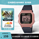 卡西歐CASIO新品小方塊手表 復古時尚休閑防水電子表 學生送禮送孩子 W-217HM-5AVDF