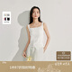 茵曼條紋方領(lǐng)針織吊帶小背心2025夏季女裝新款短款修身上衣 白色 M
