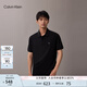 Calvin KleinJeans25早秋新款男士純棉珠地網(wǎng)眼ck商務(wù)純色短袖T恤POLO4RB012G UB1-太空黑 L