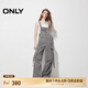 ONLY春夏休閑百搭簡約口袋綁帶背帶褲休閑褲女|12427S002 E40 寒冬灰色 160/64A/S
