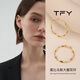 TFY莫比烏斯大圈耳環(huán)女2025新款高級感簡(jiǎn)單大方顯臉小適合方圓臉耳飾 大號金色