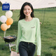 JEANSWEST CLUB真維斯T恤女2026新款寬松休閑春秋款長(cháng)袖女純棉透氣時(shí)尚女士上衣