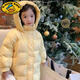 G.DUCKKIDS女童羽絨服2025新款兒童冬裝小童寶寶加厚中長(cháng)款90白鴨絨外套保暖 黃色 120 (L)