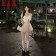 萬(wàn)欣兒甜美公主風(fēng)蝴蝶結吊帶連衣裙女夏新款網(wǎng)紗拼接氣質(zhì)露肩顯瘦蓬蓬裙 白色 M 建議98-115斤