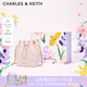 CHARLES&KEITH絎縫菱格鏈條水桶包雙肩包包女包女友生日七夕禮物CK2-10701506 Light Pink淺粉色 M